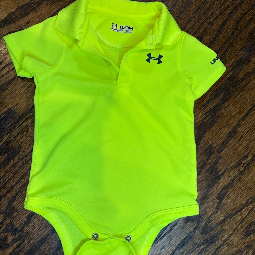 Under Armour Bright Yellow Baby Polo Bodysuit
